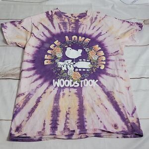 Peace Love Music Woodstock Shirt Beautiful Tie Dye Design